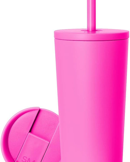 Simple Modern Insulated Tumbler with Lid and Straw | Iced Coffee Cup Reusable Stainless Steel Water Bottle Travel Mug | Gifts for Women Men Her Him | Classic Collection | 20oz | Raspberry Vibes
