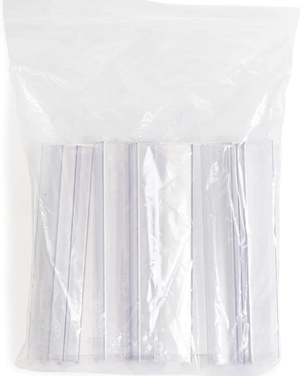 SmartSign Shelf Clip Label Holder | 0.875" x 6" Clear Plastic, for .75" Thick Shelves, 10 Holders/Pack