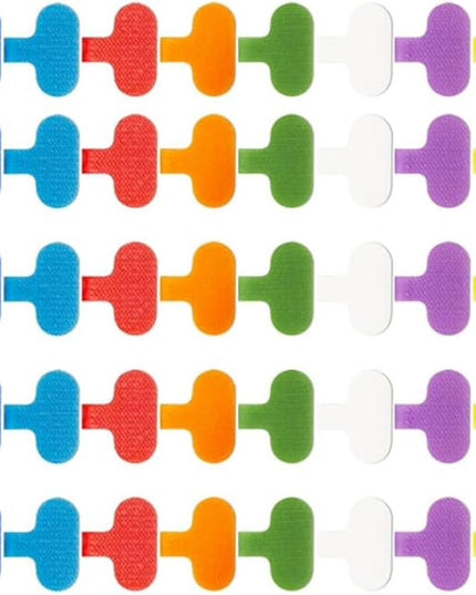 40Pcs Multi Color Cable Labels Tags, Waterproof Writable Cord Labels with Self-Adhesive for Electronics, Computer & Industrial Cable Management(2.4" x 1.5")