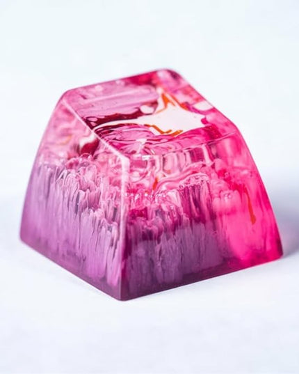 Manta Ray Artisan Keycap Pink Purple Coral Reef R1 SA Profile Custom Sea Creatures Keycaps 1U ESC Handmade Gaming Resin Key Cap Cherry MX Switch Compatible Mechanical Keyboard Manta Ray Lover Gift