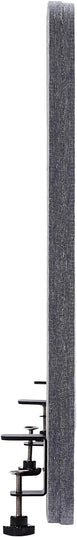 Desktop Privacy Panel, Sound Absorbing Cubicle Desk Divider Privacy Panel for Reduces Noise and Visual Distractions, Office Partition, Clamp-on Type (Grey)