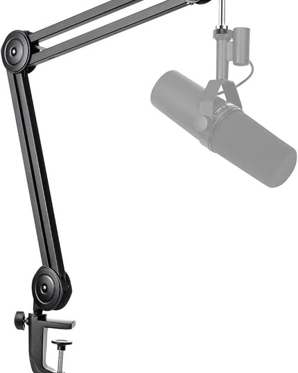 FIFINE Microphone Arm Stand-Heavy Duty Boom Arm, Suspension Scissor Adjustable Mic Stand with Desk Mount, C-calmp, 5/8" Screw, Cable Ties, for Recording Gaming Streaming Podcasting-BM63