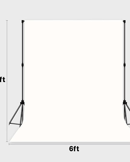 Photo Backdrop White Background Fabric Professional Photography 6x9ft Seamless Design Eliminates Wrinkles Professional Portrait Short Video Minimalist Theme Decoration