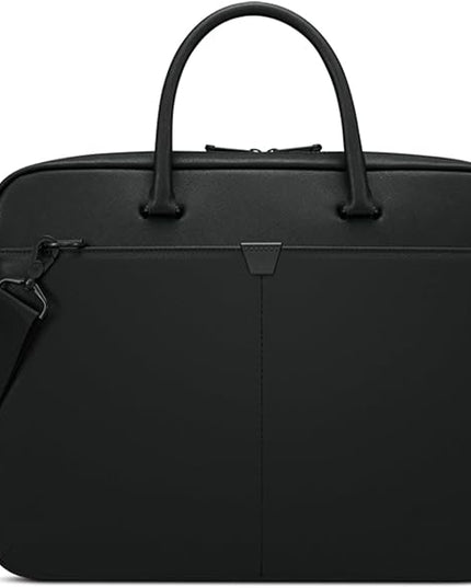 Lenovo 15.6-inch Laptop Bag (T200) - Water Resistant Leather Messenger Bag with Padded Device Compartment – Multi Compartment Professional Handbag with Shoulder Strap for Travel & Business