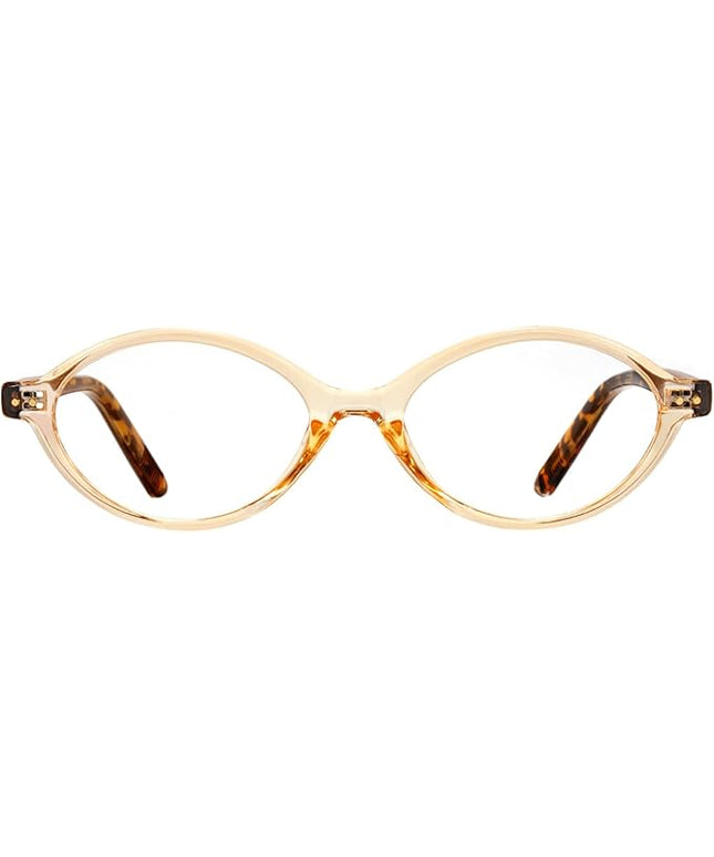 TIJN Olisa Blue Light Blocking Glasses for Women Men,Oval Glasses Frame Bluelight Glasses for Gaming/Computer/Screen