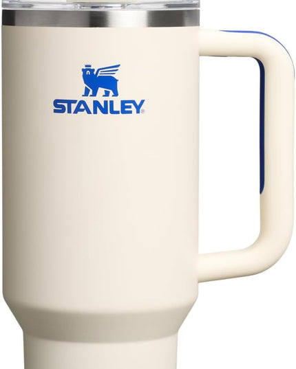 STANLEY Quencher H2.0 Tumbler with Handle and Straw 40 oz | Flowstate 3-Position Lid | Cup Holder Compatible for Travel | Insulated Stainless Steel Cup | BPA-Free | Cream Royal