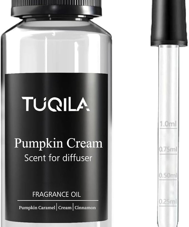 Tuqila Waterless Diffuser Oil Pumpkin Cream, Essential Scent Oil Usage Cold Air Waterless Diffuser, Luxury Air Scents Oils & Home Fragrance - Bottle120 ML, Natural Flavour