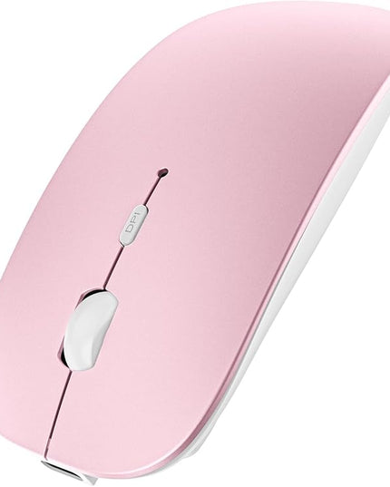 SUNGI Bluetooth Mouse,Slim noiseless Click Rechargeable Wireless Mice for MacBook pro MacBook Air/iPhone/ipad/Tablet/Laptop/Notebook,Pink