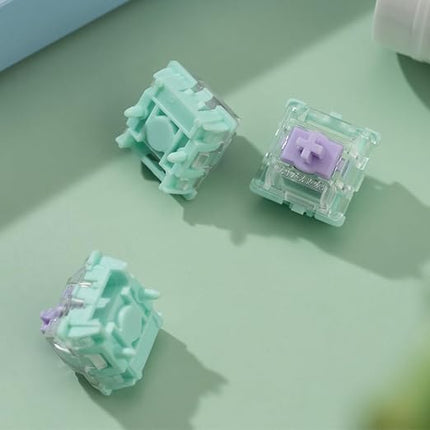 WS Hall Effect Magnetic Keyboard Switches, WS Dash HE Magnetic Linear Switches with POM Stem, Pre-lubed Freely Setting Pre-Travel Key Switch Compatible with Hall Effect Keyboard 70Pcs