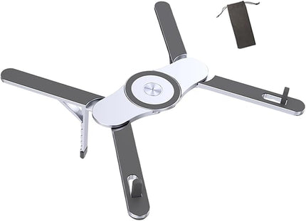 Adjustable Aluminum Alloy Tablets Stand 6 Position Precise Tilt Lightweighted Computer Holder for Work Study Aluminum Laptop Stand