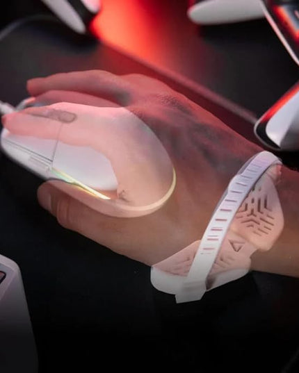 DELTAHUB Carpio G2.0 - Advanced Ergonomic Right-Handed Gaming Wrist Rest for Mouse - Superior Support for Serious Gamers - Anti-Fatigue, Smooth Glide (Large, Right, White)