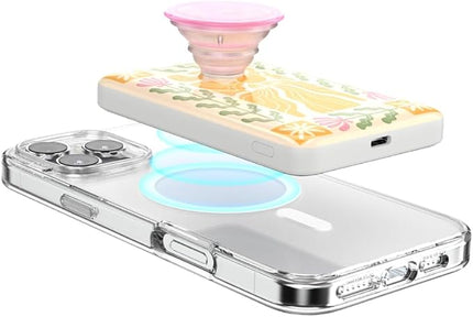 PopSockets PowerPack for MagSafe, Portable Phone Charger, Magnetic Wireless Portable Charger, 5000mAh - Desert Mosaic