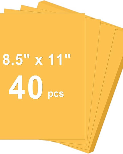 40 Sheets Cardstock 8.5x11, 65lb Orange Yellow Card Stock, Construction Paper, 180gsm Thick Printer Paper for Printing, Painting, Card Making, Kids School Supplies,Party Decorations