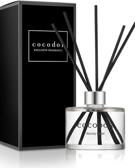 COCODOR Signature Reed Diffuser Set/Woody Hotel / 6.7oz /1 Pack/Home Fragrance Diffuser, Oil Scent Diffuser for Bathroom Shelf Decor