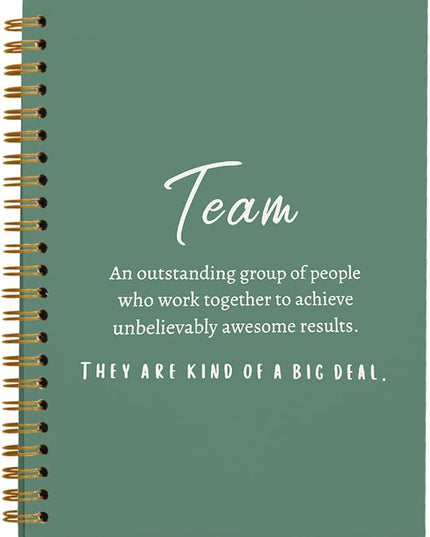 Sage Green Meeting Notebook for Work, Employee Appreciation Gifts, Team Gifts for Employees, Journals for Writing, Thank You Gifts for Women Men Leader Boss Mentor Manager Coworkers, 5.5"x8.3"