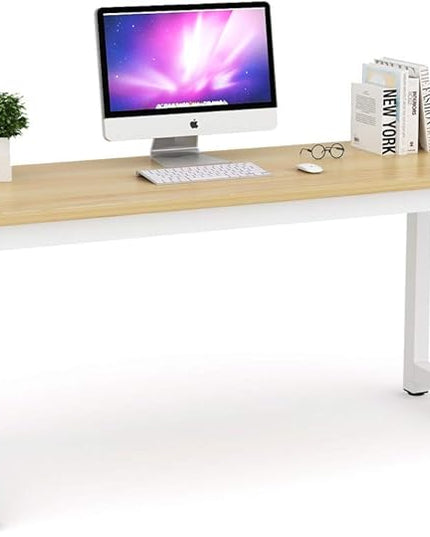Tribesigns Computer Desk, 63 inch Large Office Desk Computer Table Study Writing Desk Workstation for Home Office, Walnut
