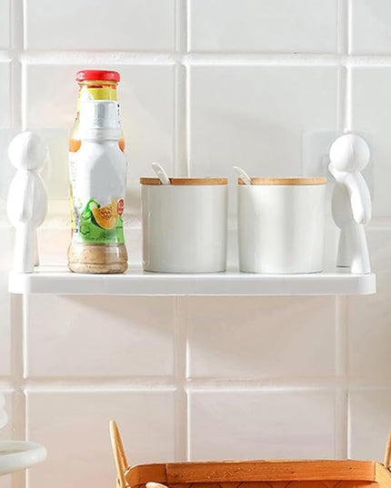 Veemoon 2pcs Wall Shelf Floating Storage Shelves for Bathroom Kitchen Bedroom for Home Organization