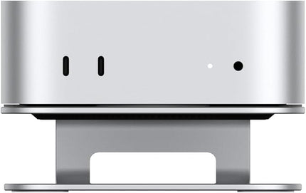 Qwiizlab Aluminum Stand for 2024 Mac mini M4/M4 Pro, Convenient Acess to Power Button, Anti-Scratch, Anti-Slip, Avoid Overheating, Durable and Sturdy Design (Silver)