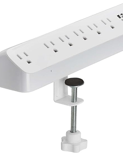 Eaton Tripp Lite Series Desk Clamp Power Strip Surge Protector, 6-Outlets, USB-A & USB-C Charging Ports, 900 Joules, 6ft Flat Extension Cord, Lifetime Manufacturer's Warranty (TLP66UCLAMP)