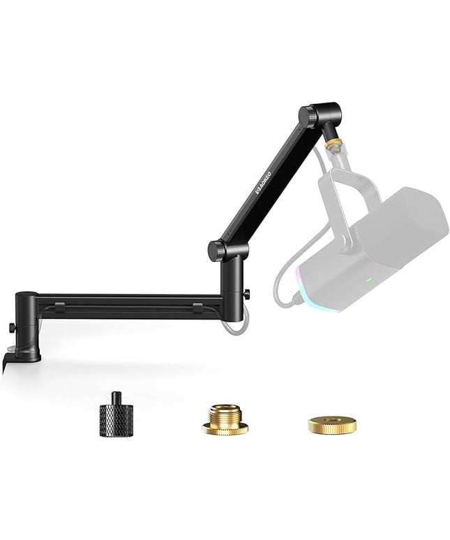 Microphone Arm,Aokeo AK-58 Desk Low Profile Adjustable Mic Boom Arm Stand,Suitable For Blue Yeti,Snowball iCE, HyperX QuadCast,SoloCast,Elgato Wave,Etc