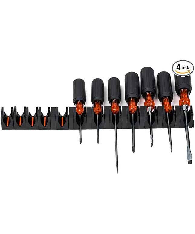 ToolBox Widget - Modular Screwdriver Organizers for Tool Box | Magnetic Screwdriver Holder | Tool Storage Organizer for Professional & DIY Mechanics | Organize Tools for Fast Accountability | 4 Pack