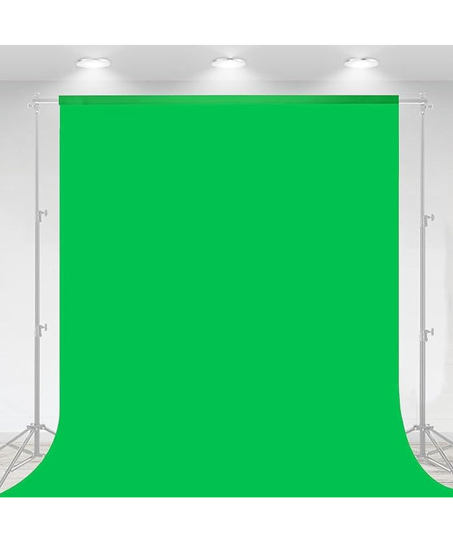 Aimosen 10 X 7 FT Green Screen Backdrop for Photography, Chromakey Virtual GreenScreen Background Sheet for Zoom Meeting, Cloth Fabric Curtain for Party Decor Video Studio Calls Streaming Gaming Photo