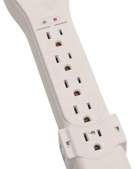 Tripp Lite 7 Outlet Surge Protector Power Strip, 15ft. Extra Long Cord, Right Angle Plug, Fax/Modem Protection, RJ11, $75K Insurance & Manufacturer's Warranty (SUPER7TEL15)