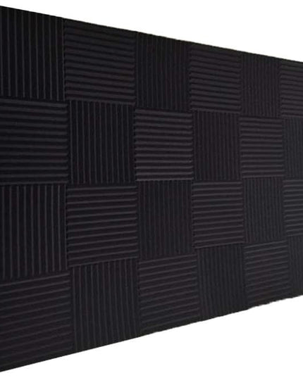 24 Pack Acoustic Panels Soundproof Studio Foam for Walls Sound Absorbing Panels Sound Insulation Panels Wedge for Home Studio Ceiling, 1" X 12" X 12" (Black)