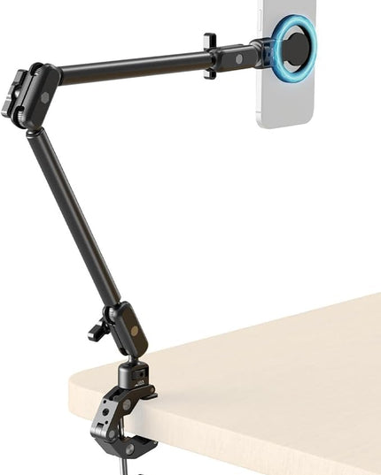 SMALLRIG Desktop Clamp Magic Arm Kit for MagSafe for iPhone, 67cm Two-Stage Adjustable Flexible Arm with Secure Grip for Smartphone, Webcam, Action Cameras - 5626