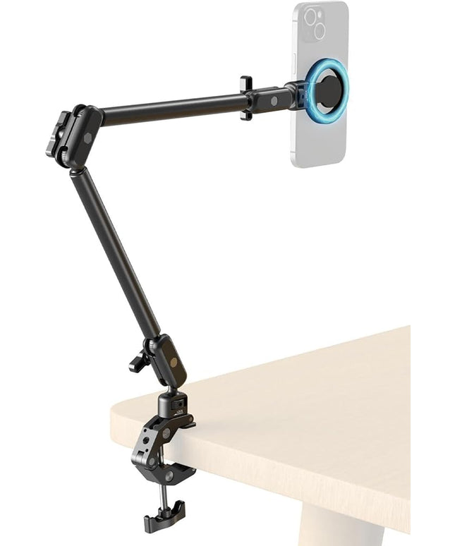 SMALLRIG Desktop Clamp Magic Arm Kit for MagSafe for iPhone, 67cm Two-Stage Adjustable Flexible Arm with Secure Grip for Smartphone, Webcam, Action Cameras - 5626