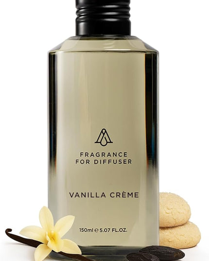 AromaPlan Fragrance Oil Vanilla Crème 5 Fl Oz (148ml) Winter Collection | Luxury Hotel Scent Diffuser Oil | Hotel, Home & Spa | Non-Toxic, Made in USA - Bigger Bottle, Bolder Aroma & Longer Lasting