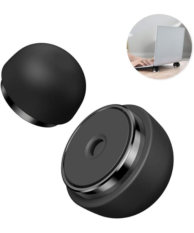 Portable Laptop Cooling Pad, Ergonomic Laptop Stand Small Invisible Cooler Ball Magnetic Foot Heat for MacBook Pro/Air, More 12-17 Inches Tablet&Laptop