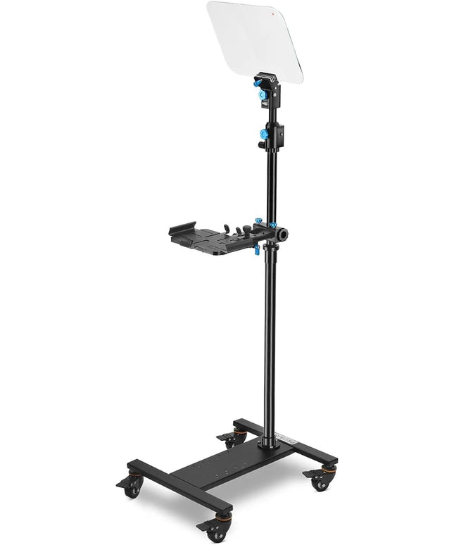 PROAIM Professional Speech Teleprompter with Telescopic Conference Stand & 60/40 Beam Splitter Glass Fits up to 17” Tablets, Laptops & Monitors. for Conferences, News, Film Production. (TP-SPH-01)