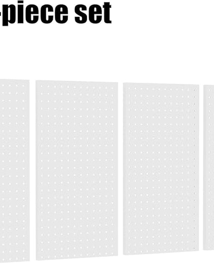 4 PCS - 12" W x 24" H x 0.78" D Metal Pegboard Wall Organizer, Compatible with All 1/8" and 1/4" Hooks, Suitable for Wall Home, Garage Tool Storage, Office Organization, Craft Room, Kitchen