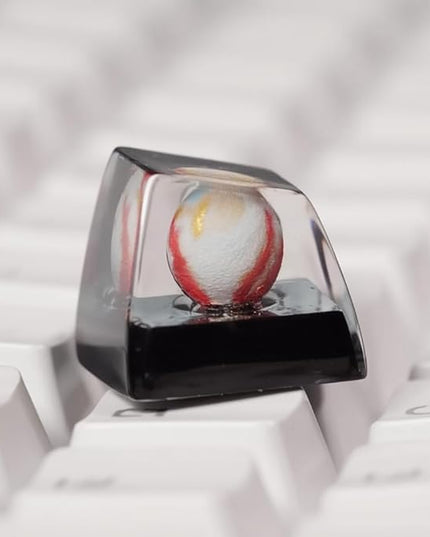 Pluto Planet Artisan Keycap R1 SA Profile Custom Solar System Planets Keycaps 1U ESC Handmade Resin Gaming Galaxy Key Cap Cherry MX Switch Compatible Mechanical Keyboard Space Lover Gift