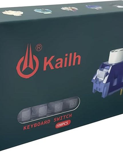 Kailh Box Dark Chocolate Pre lubed Switches for Mechanical Keyboard,5 pin Linear/55gf/Water&Dustproof/RGB/POM Material Switches(Dark Chocolate,108p)