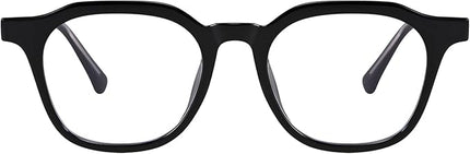 Dollger Blue Light Blocking Glasses For Woman Men Thick-Framed Square Non-Prescription, For Computer,Gaming, Phone Use