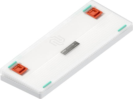 nuphy Halo65 V2 Wireless Mechanical Keyboard with PBT Keycaps, 65% Hot Swappable Custom Gaming Keyboard Compatible with QMK/VIA, RGB Backlit,Gasket Structure,BT5.0/USB-C/2.4GHz,White-Mint Switches