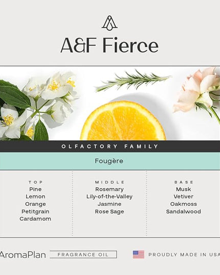 AromaPlan Hotel Scents Inspired by A+F Fierce 16 Fl Oz (473ml), Home Luxury Aroma & Hotel Diffuser Oil- Hotel Diffuser Oil for Aromatherapy- USA Made, Bigger Bottle, Bolder Aroma & Longer Lasting