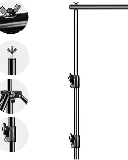 12ft x 10ft Photo Video Studio Heavy Duty Adjustable Photography Muslin Backdrop Stand Background Support System Kit with Carry Bag 4 Spring Clamps