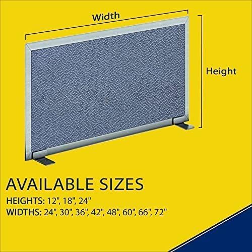 OBEX Acoustical Free Standing Privacy Screen, Cubicle Accessories Desk Privacy Panel, Desk Dividers for Office, Office Furniture Partitions Portable Sound Proof Dividers, 24" x 48", Twilight