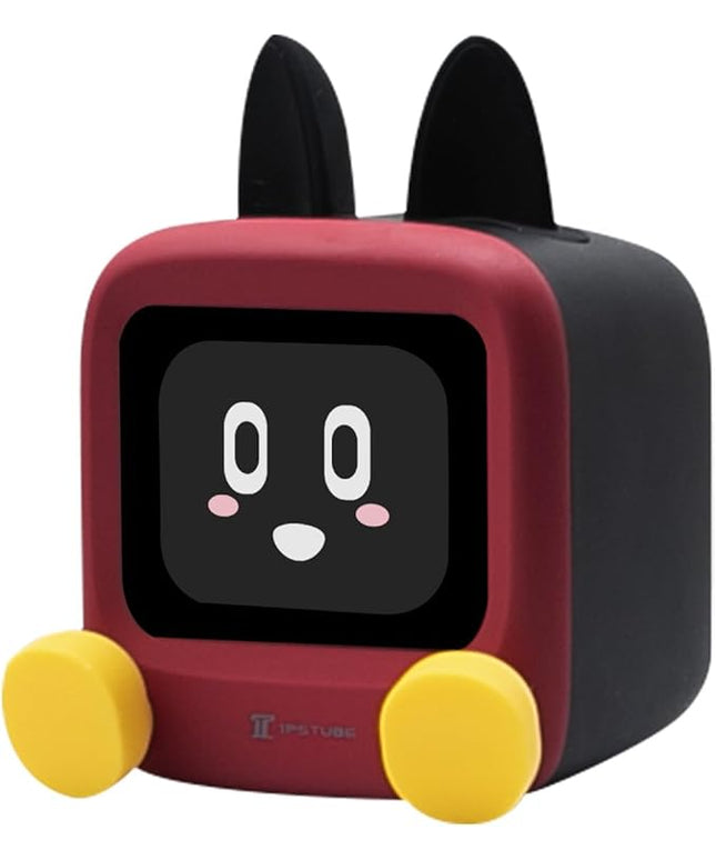 Small TV Audio Weather Clock,Weather Station,Robot Alarm Clock,Desktop Decoration, Retro Mini Small Cute Speaker
