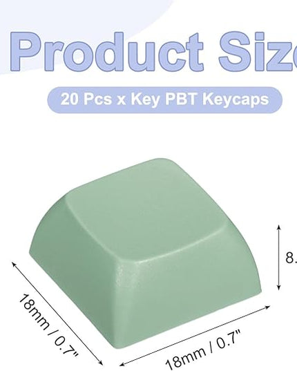 PATIKIL PBT Keycap Set, 20Pcs Colorful Mechanical Numeric Keypads Portable Blank Keycaps for Daily Office Work Gaming Entertainment Creative Design, Green