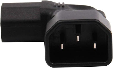 2-Pack Right Angle IEC C14 to C13 Power Adapter PDU Power Extension for LCD LED TV Wall Mount
