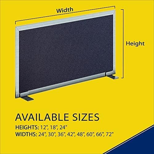 OBEX Acoustical Free Standing Privacy Screen, Cubicle Accessories Desk Privacy Panel, Desk Dividers for Office, Office Furniture Partitions Portable Sound Proof Dividers, 18" x 30", Slate