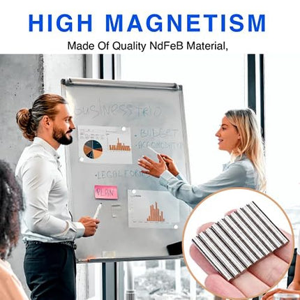TRYMAG 340Pcs Small 4x1mm Mini Neodymium Magnets, Tiny Round Fridge Magnets Strong Rare Earth for Fridge, Whiteboard, Billboard, Hobbies, Dry Erase Board