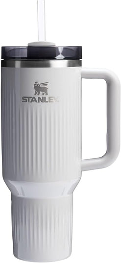 STANLEY Quencher H2.0 Tumbler with Handle and Straw 40 oz | Flowstate 3-Position Lid | Cup Holder Compatible for Travel | Insulated Stainless Steel Cup | BPA-Free | Fluted Ash Gloss