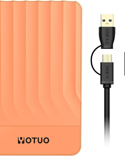 Portable External Hard Drive Storage Expansion Mobile HDD USB 3.0 for PC, Mac, Desktop, Laptop, PS4, PS5, Xbox One X/S, Xbox 360, Xbox Series X/S, Office & Game (Orange, 750GB)