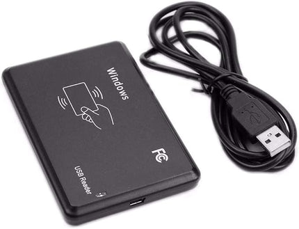 HiLetgo 125Khz EM4100 USB RFID ID Card Reader Swipe Card Reader Plug and Play with Cable First 10 Digit (Only Read 125kHz ID Card, Cannot Read IC Card. See Product Pictures)