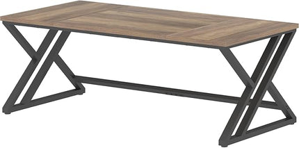 LVB Rustic Large Computer Desk, Industrial Extra Long Home Office Desk, Wood Pc Writing Work Study Computer Table Desk, Farmhouse Workstation Gaming Executive Desk for 2 Person, Rustic Oak, 70 Inch